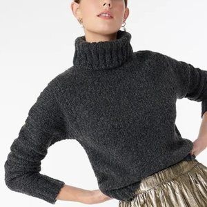 JCrew Swingy Alpaca Blend Turtleneck Sweater | Black